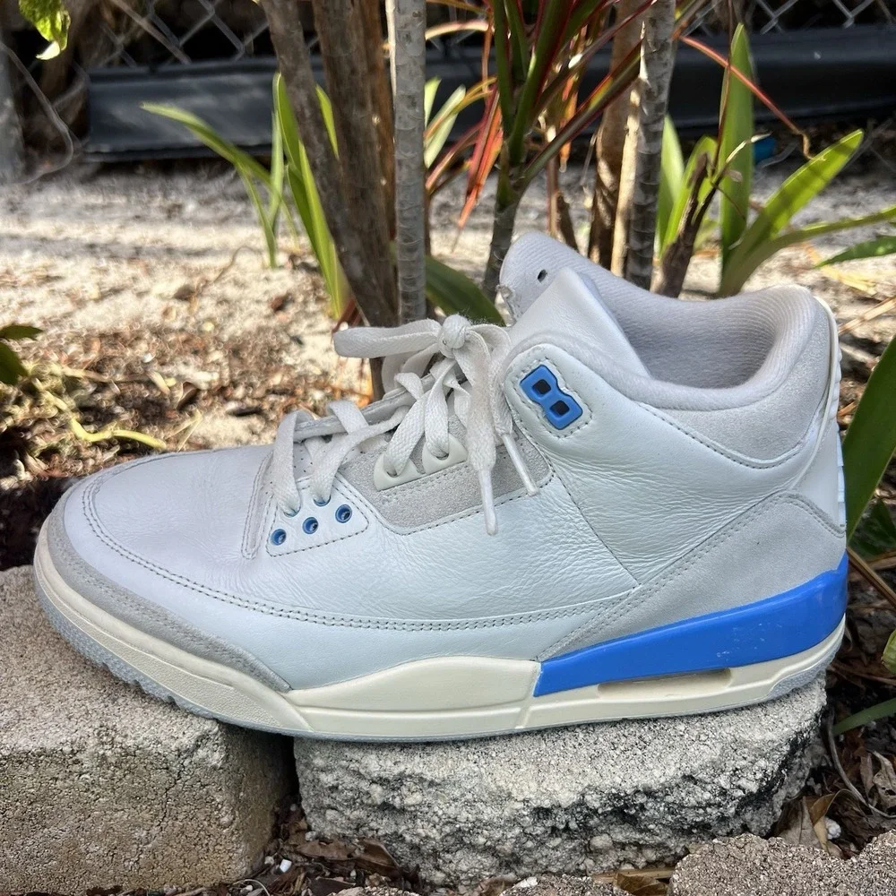 Size 9 Jordan Air Jordan 3 Retro Lucky Shorts White Blue CT8532-101 2024
